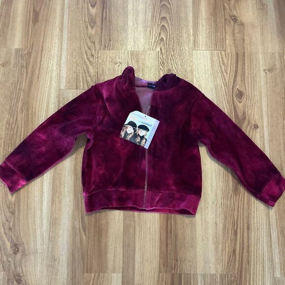 Vintage Mary-Kate and Ashley Girls Tye-Dye Hooded Track Jacket Sz 4T - Picture 1 of 6